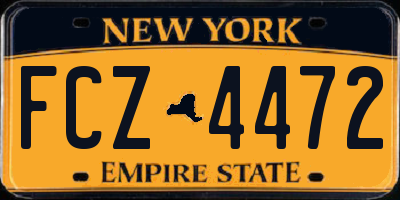 NY license plate FCZ4472