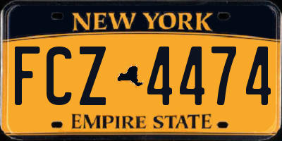 NY license plate FCZ4474