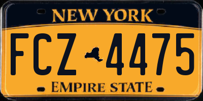 NY license plate FCZ4475