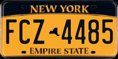 NY license plate FCZ4485