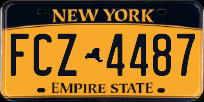 NY license plate FCZ4487