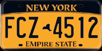 NY license plate FCZ4512