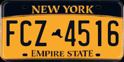 NY license plate FCZ4516