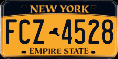 NY license plate FCZ4528