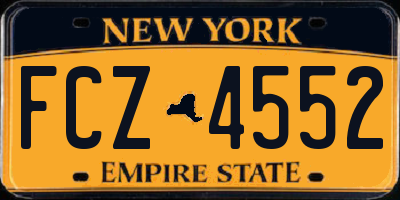 NY license plate FCZ4552