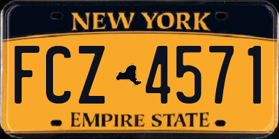 NY license plate FCZ4571