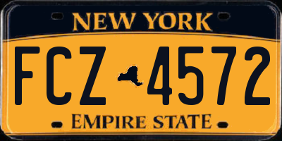 NY license plate FCZ4572