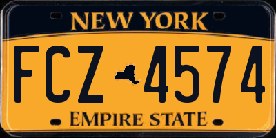 NY license plate FCZ4574