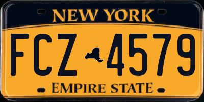 NY license plate FCZ4579