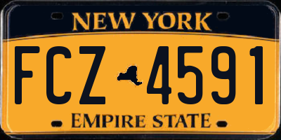NY license plate FCZ4591
