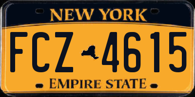 NY license plate FCZ4615