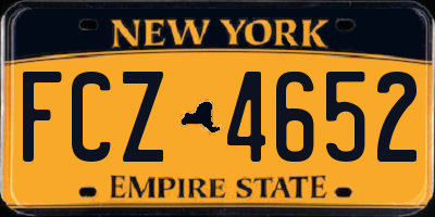 NY license plate FCZ4652