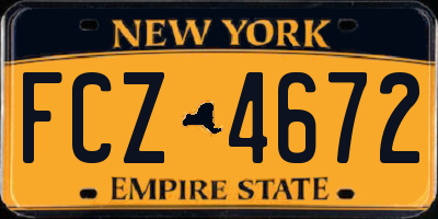 NY license plate FCZ4672
