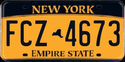 NY license plate FCZ4673