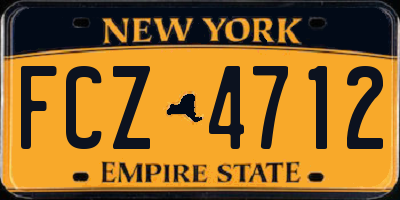 NY license plate FCZ4712