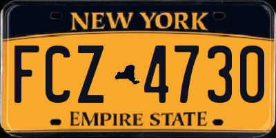 NY license plate FCZ4730