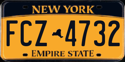 NY license plate FCZ4732