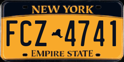 NY license plate FCZ4741