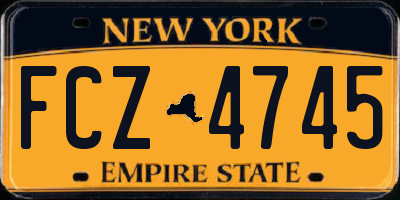 NY license plate FCZ4745