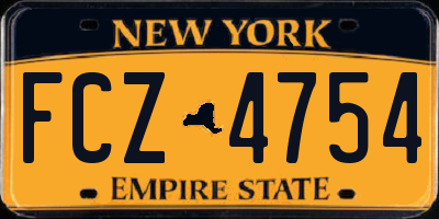 NY license plate FCZ4754