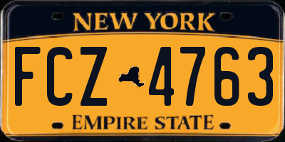 NY license plate FCZ4763