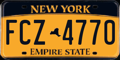 NY license plate FCZ4770