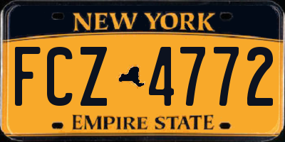NY license plate FCZ4772