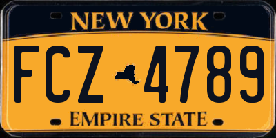 NY license plate FCZ4789