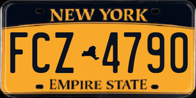 NY license plate FCZ4790