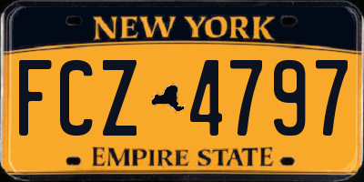 NY license plate FCZ4797