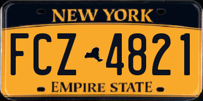 NY license plate FCZ4821