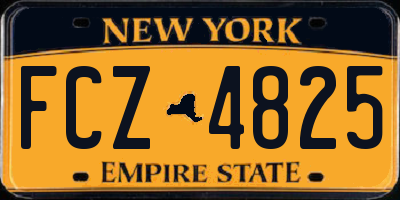 NY license plate FCZ4825