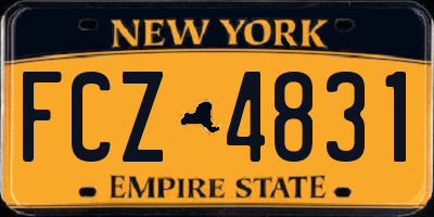 NY license plate FCZ4831