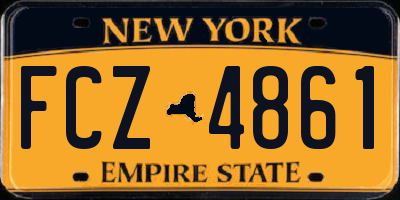 NY license plate FCZ4861