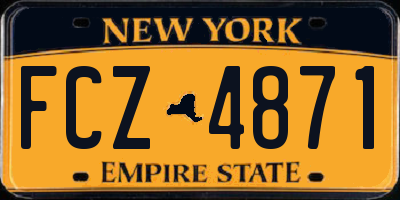 NY license plate FCZ4871