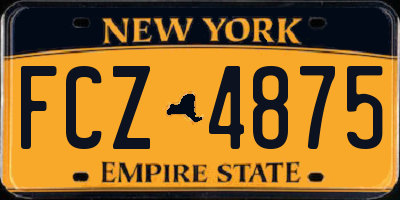 NY license plate FCZ4875