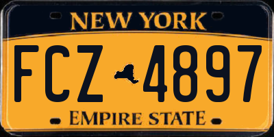 NY license plate FCZ4897