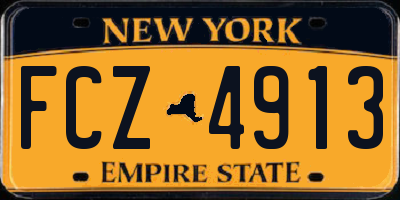 NY license plate FCZ4913