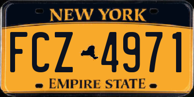 NY license plate FCZ4971