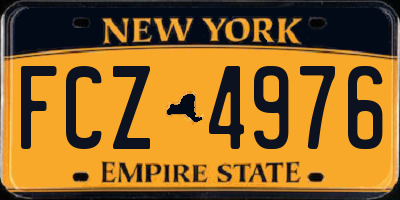 NY license plate FCZ4976