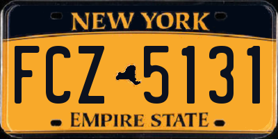 NY license plate FCZ5131