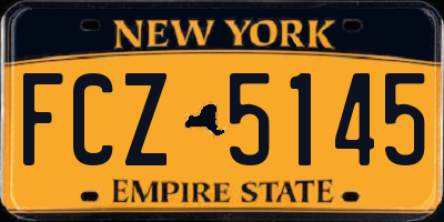 NY license plate FCZ5145