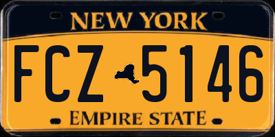 NY license plate FCZ5146
