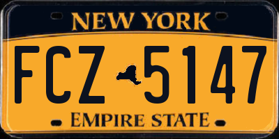 NY license plate FCZ5147