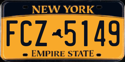 NY license plate FCZ5149