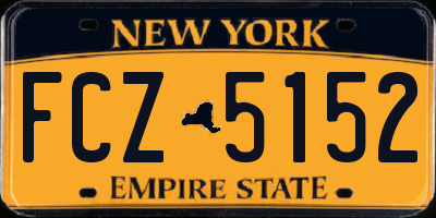 NY license plate FCZ5152