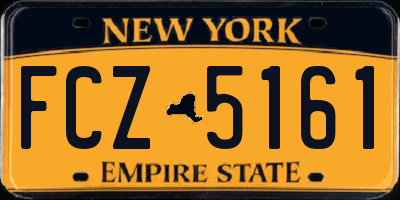 NY license plate FCZ5161