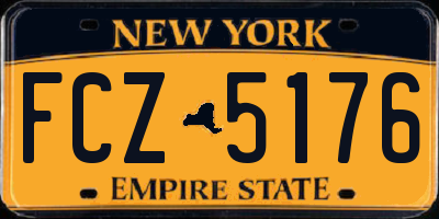 NY license plate FCZ5176