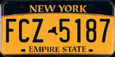 NY license plate FCZ5187