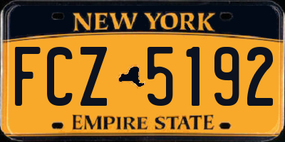 NY license plate FCZ5192